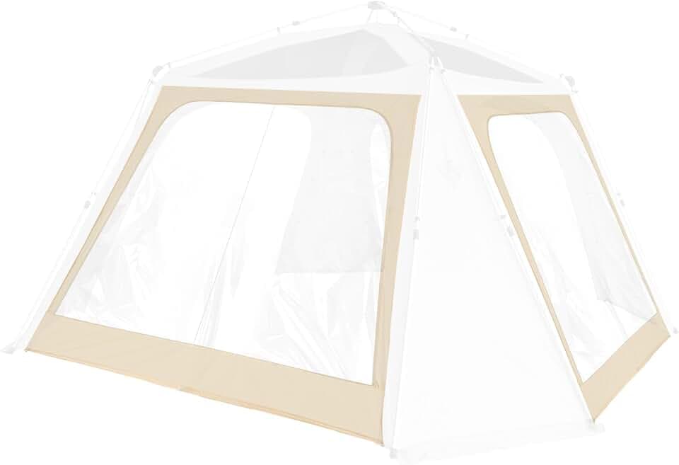 Alvantor® 2 Pcs Vinyl Door Curtains, Customized Clear PVC Curtain for Instant Gazebo, Weather & Cold Resistant, Viewing, Buckle Easy Setup, for Outdoor Canopy Pergola (Tent Not Included)