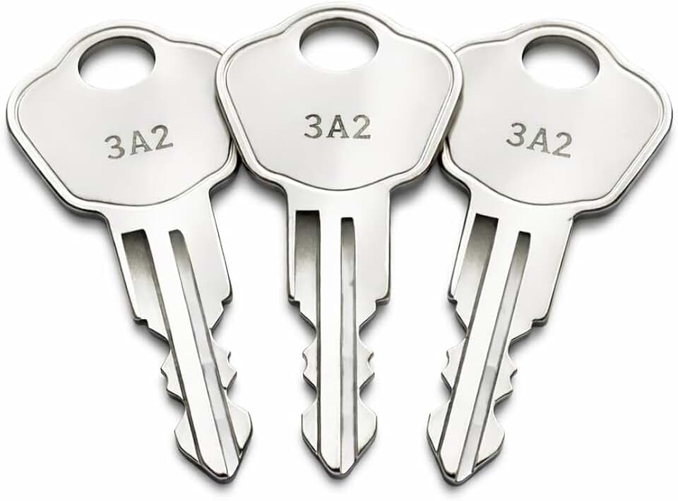 (3 Pack) 3Q2 Keys for Sentry Safes Model 1100, Compatible with Safe Boxes, Lock Boxes, File Cabinets and Storage Chests, Pre Cut to Key Code 3A2-3W2