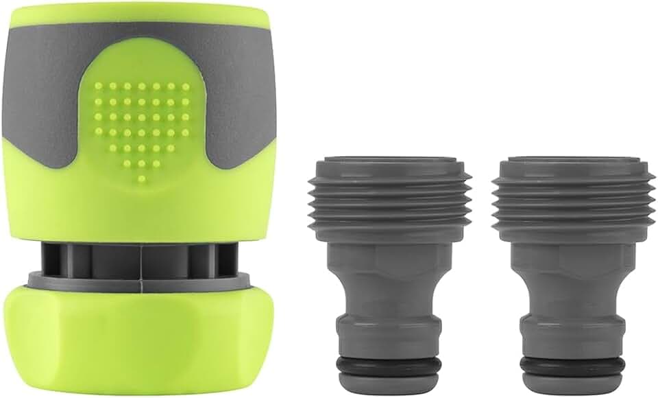 Flexzilla Garden Hose Quick-Connect Fittings, 3-Piece Coupler & Plug Kit