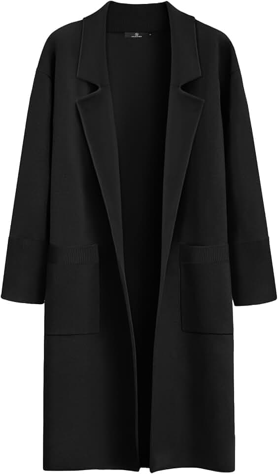 LILLUSORY Women's Long Cardigan Sweaters Fall Oversized Jacket Trench Coats