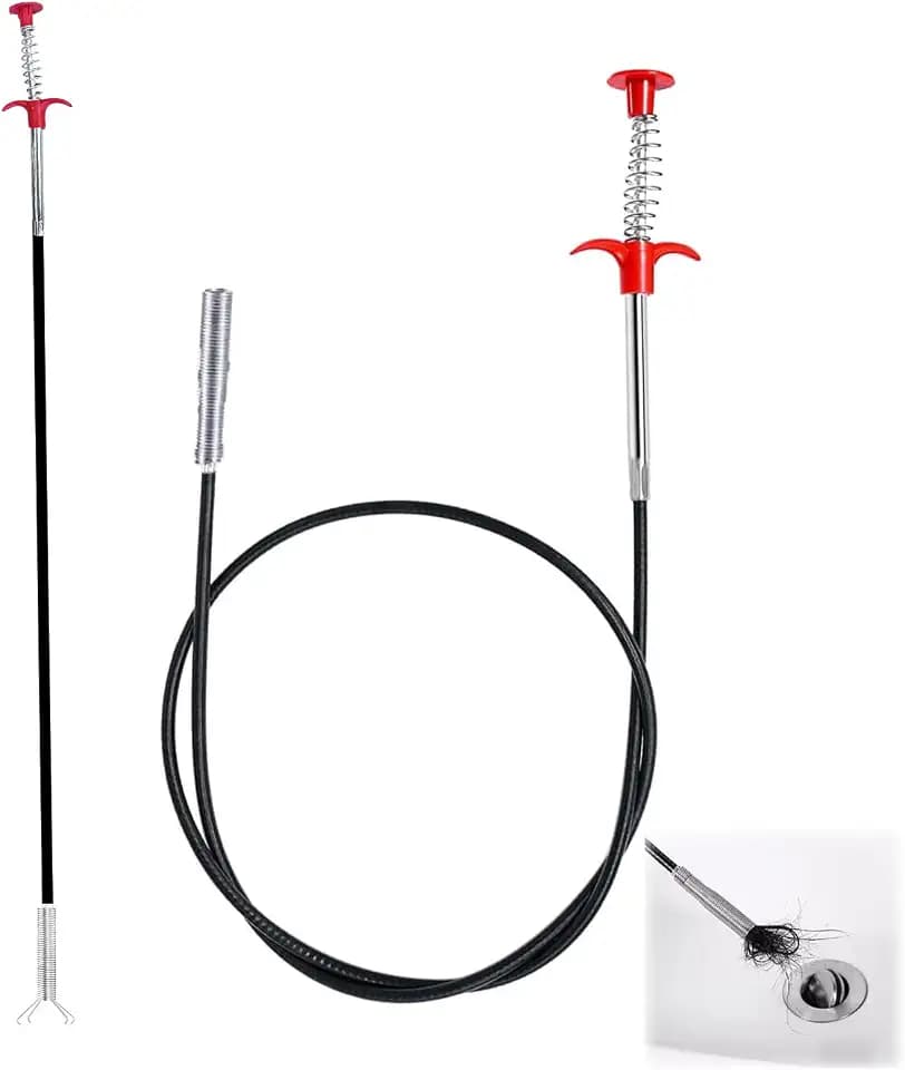 2 Stück Flexibler Teleskop, Greifer und Rohrreinigungsspirale Set, Krallengreifer Flexibel, Reinigungsspirale Abfluss, Compatible für Küche, Bad und Abwasserkanäle, Umweltfreundliche Alternative