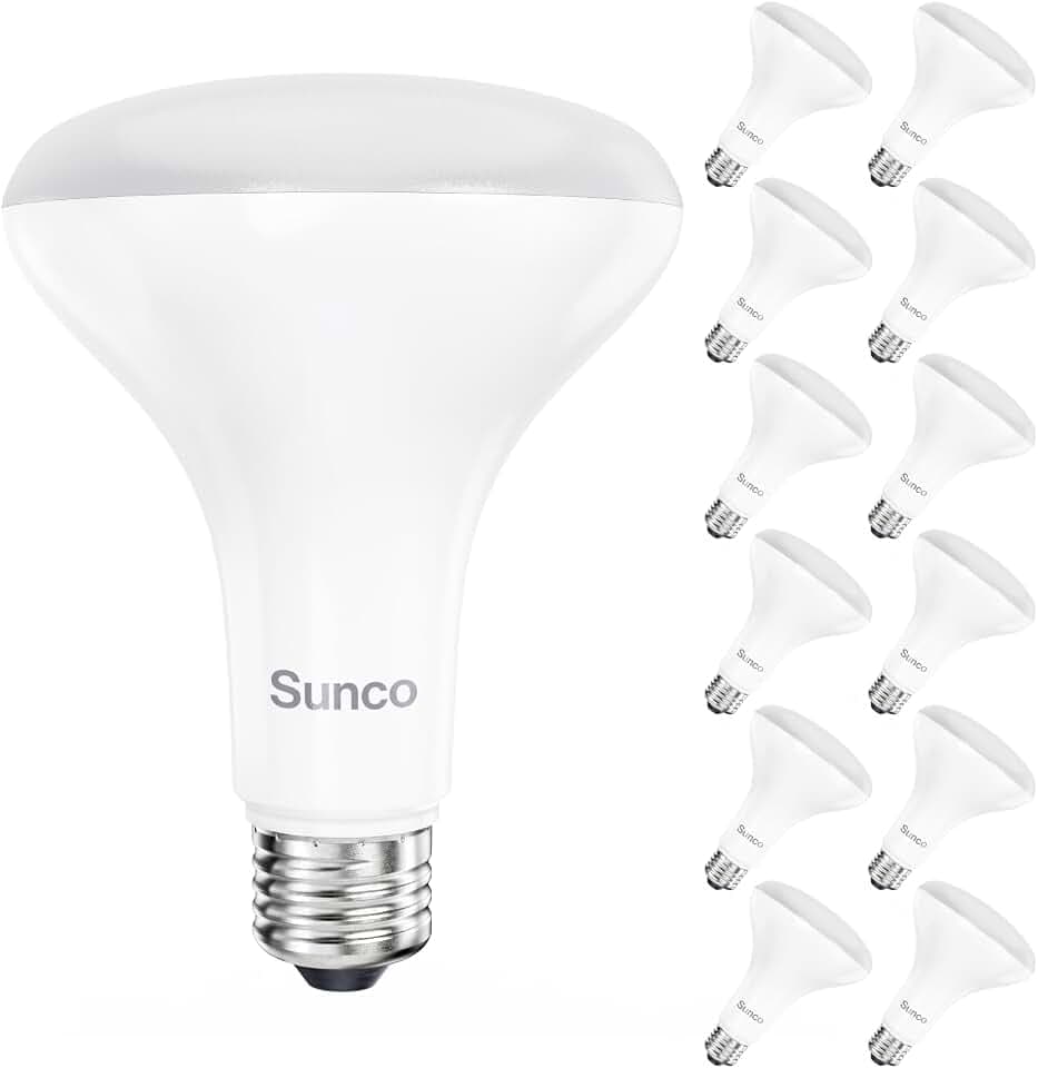Sunco 12 Pack BR30 LED Bulb Flood Light, E26, 16W=100W, 4000K Cool White