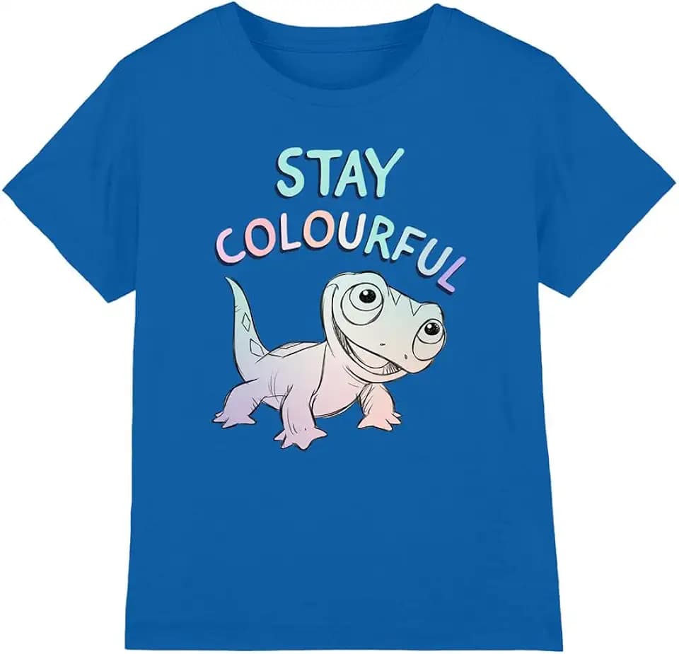 Disney Jungen Frozen Stay Colourful with Fire Spirit, Bruni Unisex Kids T-Shirt