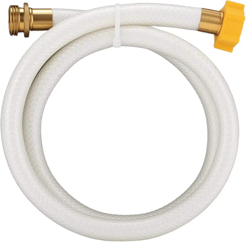 MEASUREMAN 4ft Heavy-Duty RV Drinking Water Hose - Kink-Resistant with Diamond-Hatch Reinforcement, 5/8-Inch Inner Diameter - Lead, BPA & Phthalate-Free for Camper, Marine & Potable Water