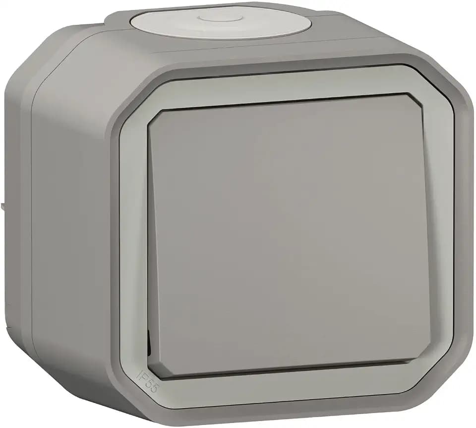 Legrand Plexo NO, wasserdicht IP55, grau, bereit für die Installation auf der Wand, stoßfest IK08