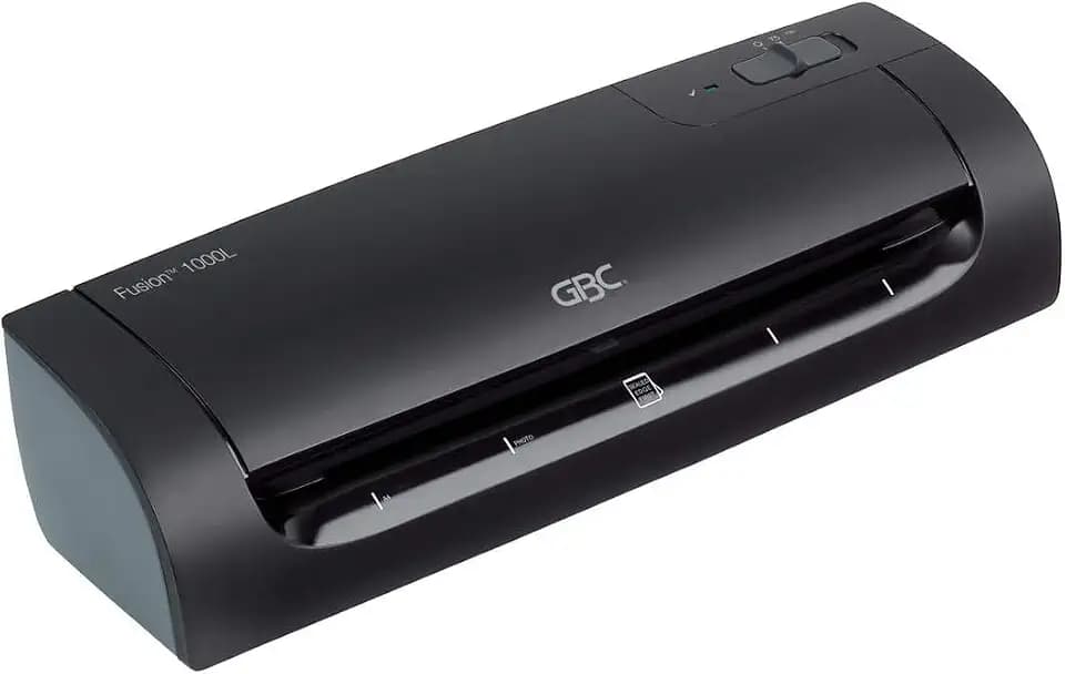 GBC Laminiergerät A4 Fusion 1000L, High Speed Laminieren, 4 min Aufwärmzeit, Heiß-/ Kaltlaminieren, für Visitenkarten-Größe bis A4, Ideal für Home Office oder kleine Büros, Schwarz, 4400744EU