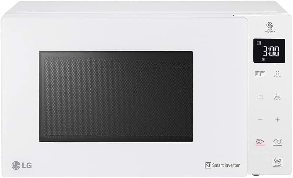 LG Electronics LG, MH6336GIH, Mikrowelle mit Smart Inverter und Quarz-Grill, 23 Liter, 1000 W, Automatikprogramme, 5 einstellbare Leistungsstufen, weiß