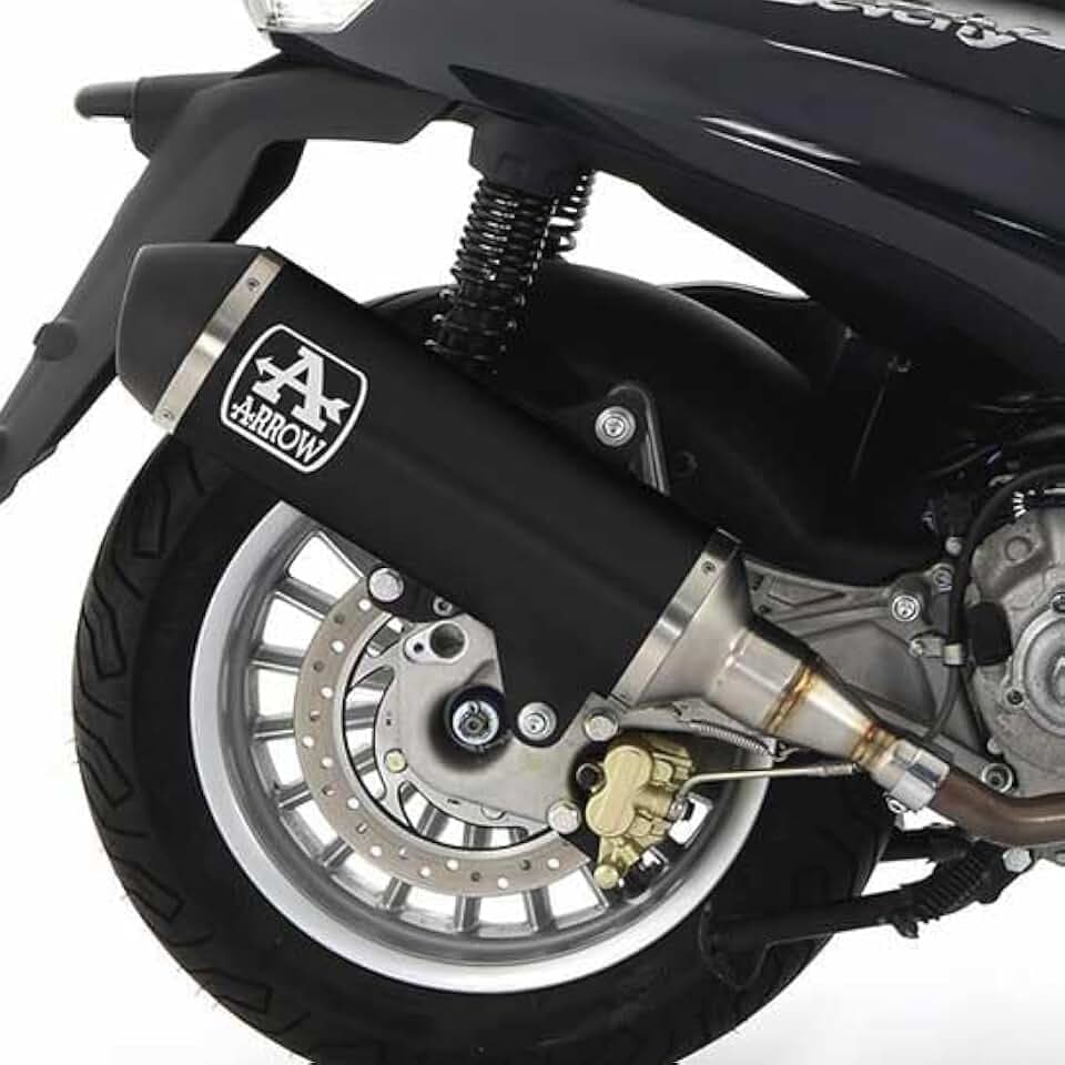 ARROW URBAN ALUMINIUM DARK" SILENCER WITH "DARK" END CAP" PIAGGIO BEVERLY 300 HPE '21 HOMOLOGATED ALUMINUM DARK SILENCER