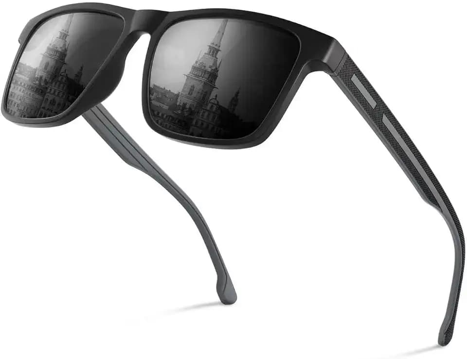 Sonnenbrille Herren Polarisiert, Rechteckig für Sport & Angeln
