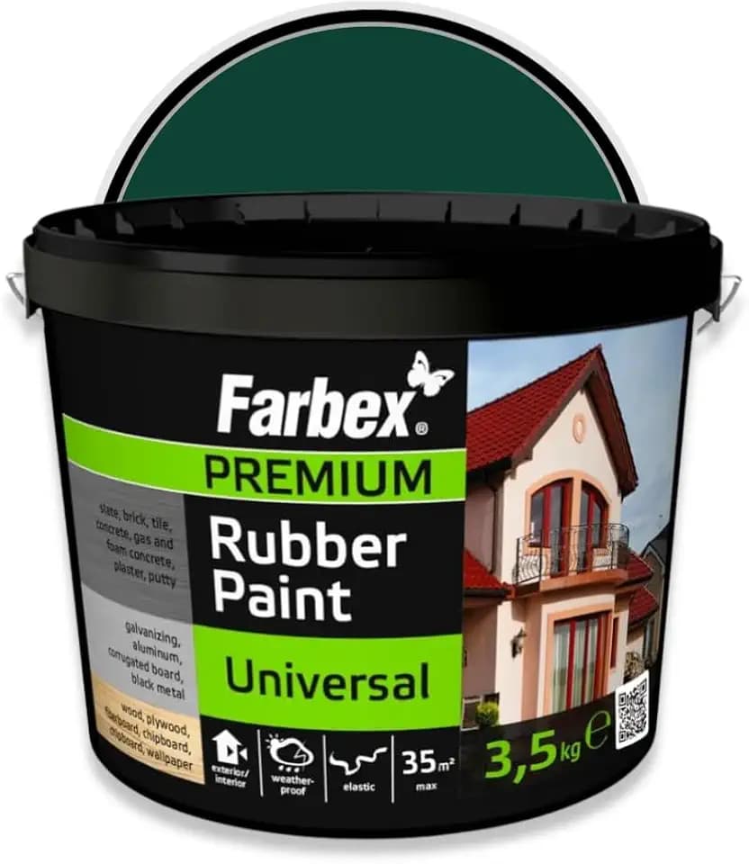 FARBEX Gummifarbe Innen & Außen – 3,5 kg - Grün