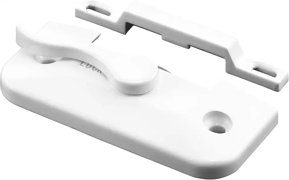 Prime-Line F 2898 Window Sash Lock 2-1/4 H/C w/ Keeper 2-1/4 H/C Diecast White w/Screws (Single Pack)