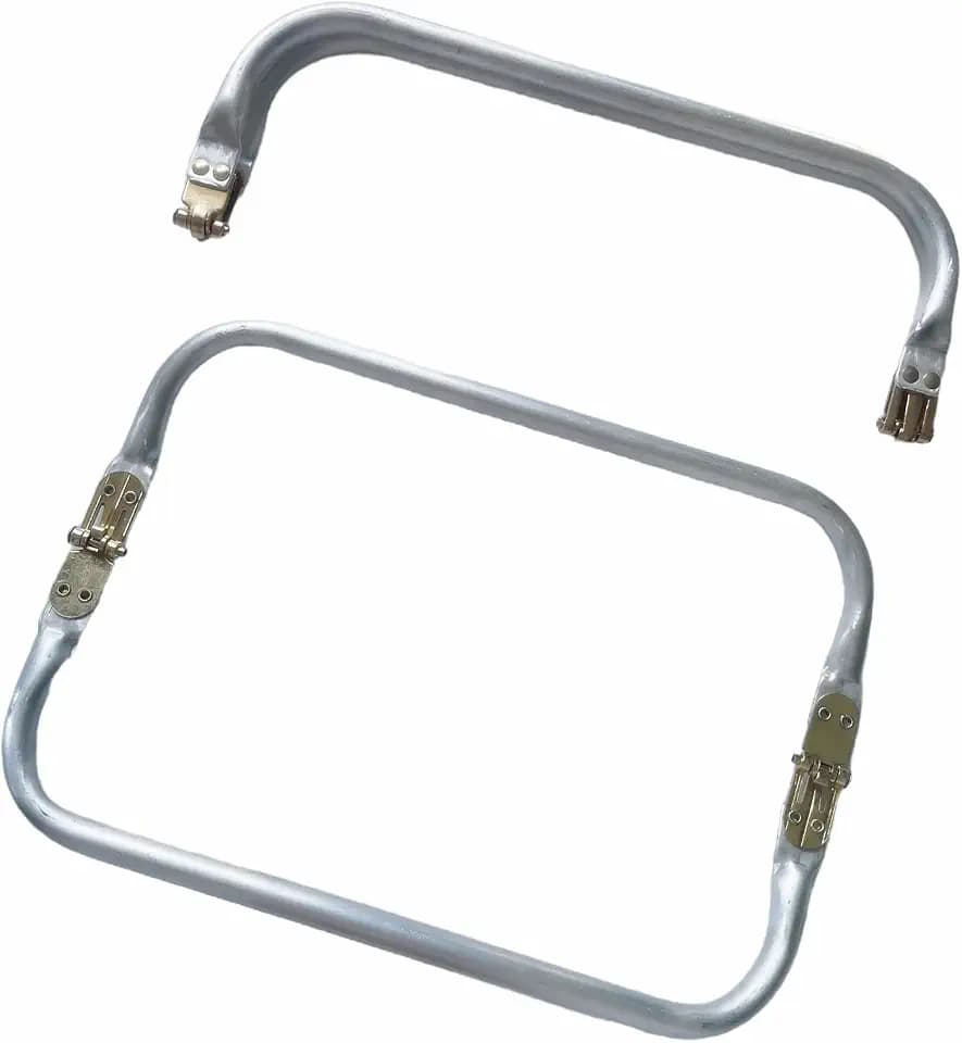 Tuofchyi 10 Inch Metal Purse Frame, 2Pcs Rectangle Kiss Lock Bag Hardware