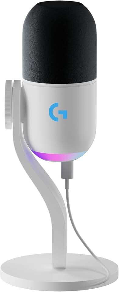 Logitech G Yeti GX Dynamic RGB Gaming Microphone with LIGHTSYNC - White