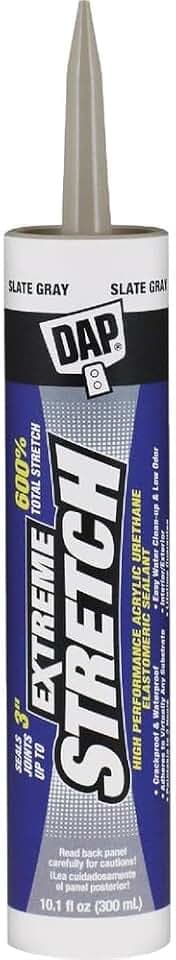 DAP Extreme Stretch Acrylic Urethane Premium Elastomeric Sealant, Slate Gray, 10.1 Oz (7079818711)