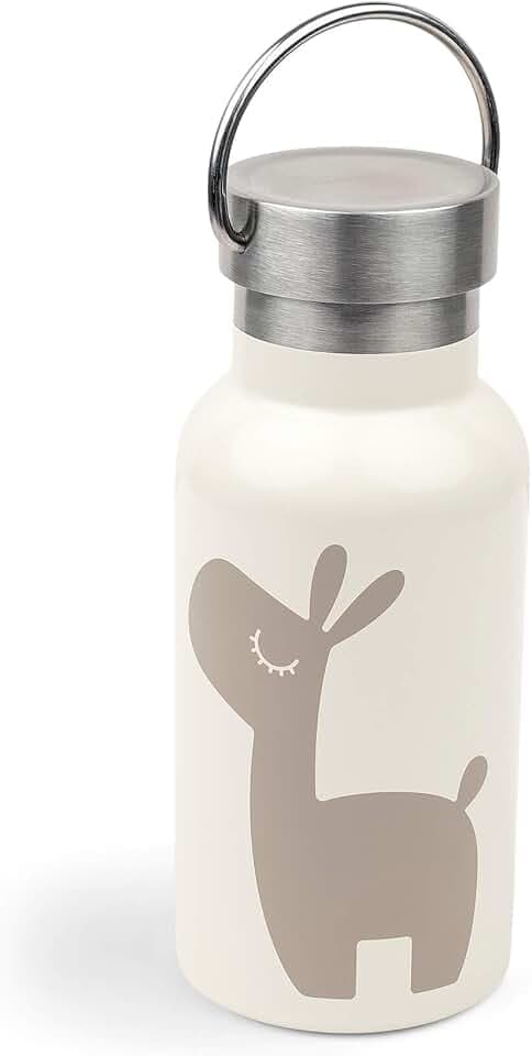 Done by Deer Edelstahl Thermoflasche Lalee Sand - 350 ml Isolierte Kinder Trinkflasche mit Schraubverschluss - 6 Stunden heiß & 6 Stunden kalt, keinen Eigengeschmack und Chemikalien frei