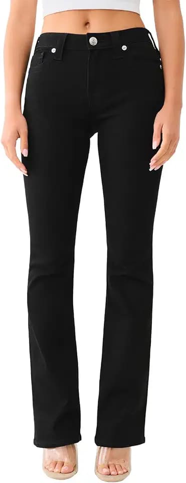 True Religion Women's Becca Mid Rise Boot Cut Jean | Stretch