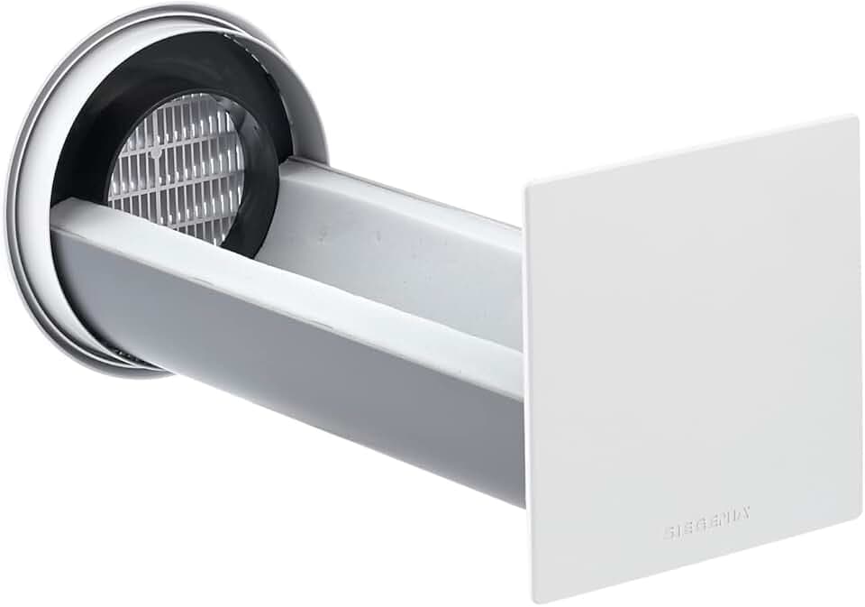 SIEGENIA AEROTUBE DD 160 Wand-Lüfter, dezentrale Wohnraum-Lüftung mit passiver Zu- & Abluft, Lüftungsanlage zur Frischeluftzufuhr mit Filter, Schalldämmung und dezenter Designblende, Weiß