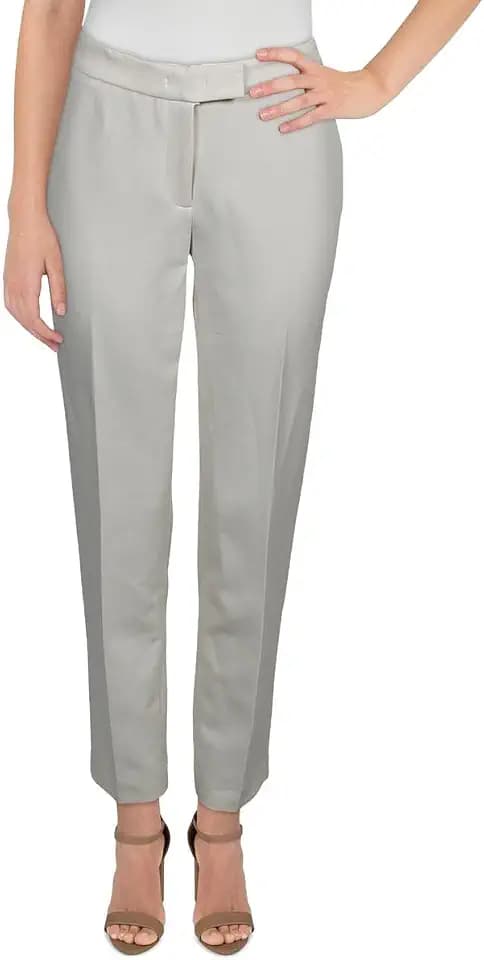 AK Anne Klein Women's Canvas Wide Leg Pant