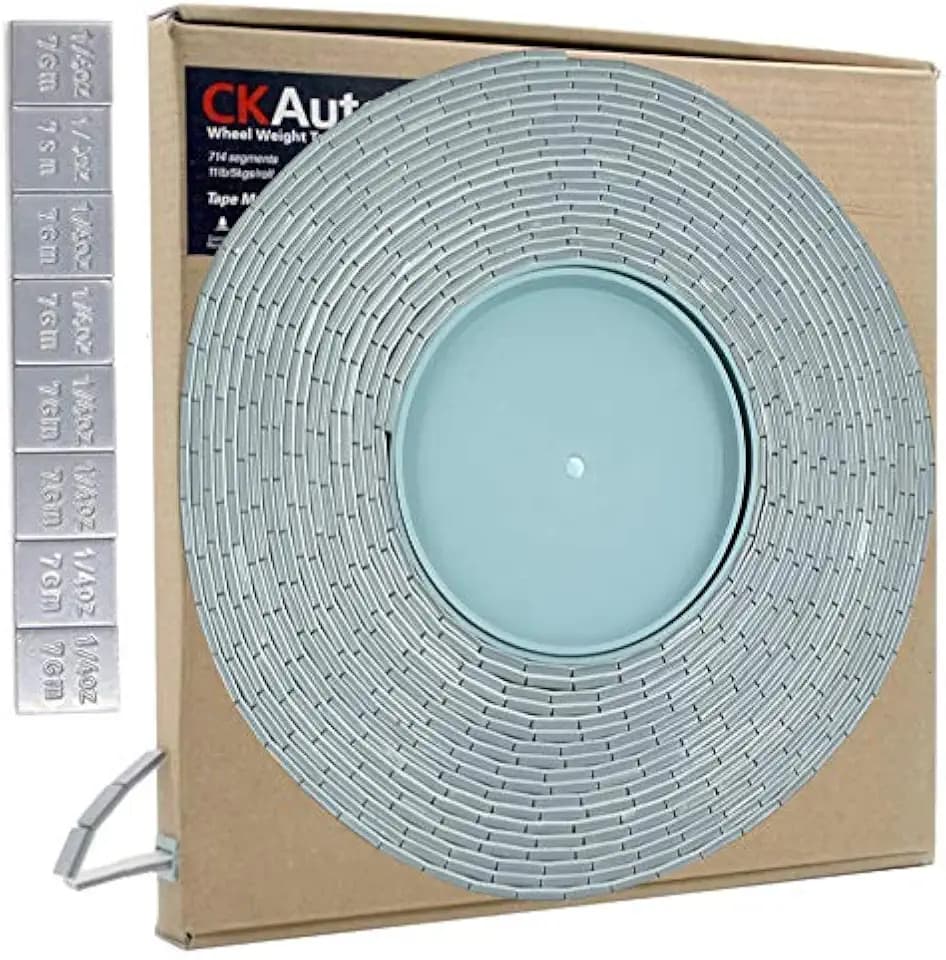 CKAuto 0.25oz, Steel Adhesive Stick-On Wheel Weights, Gray, 11 lb Roll