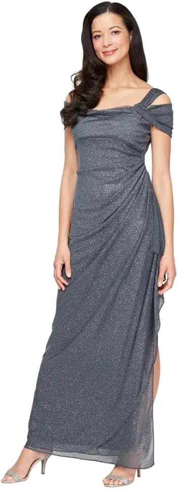 Sparkling Mesh Gown by Alex Evenings