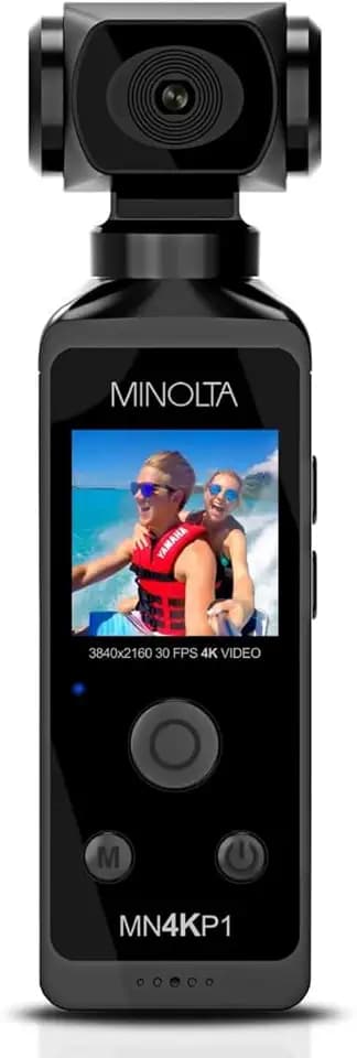 Minolta MN4KP1 4K Ultra HD Wi-Fi Enabled Pocket Camcorder, Black