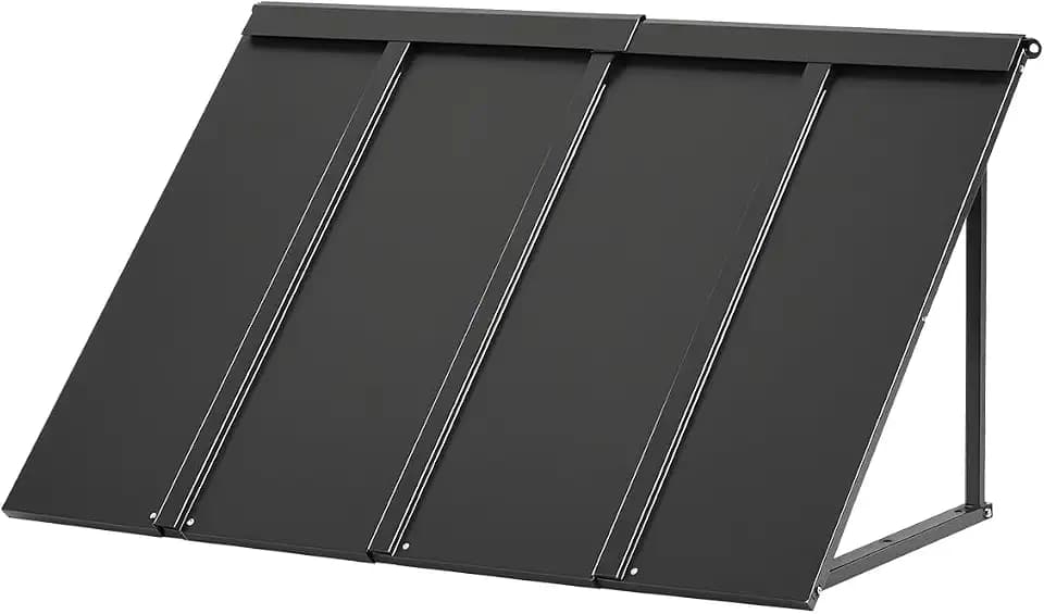 VEVOR Fenstermarkise 112,5x61x61 cm, Türvordach, Markisen, Überdachung mit dreieckigem Stahlrahmen für Türen, Außenregen & Schnee-Sonnenschutz für Türeingänge, Fenster, Veranden, Balkone