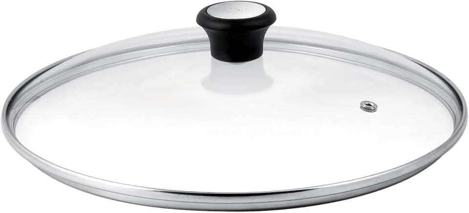 Tefal Glasdeckel 28 cm, Edelstahlfassung, Spülmaschinenfest, Dampfventil, Thermokunststoffgriff, 28097712