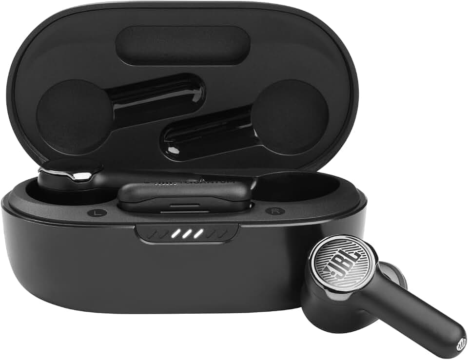 JBL Quantum TWS In-Ear E-Sport Gaming-Kopfhörer – Geräuschunterdrückende Bluetooth-Kopfhörer mit 22 Stunden Akkulaufzeit – Niedrige Latenz – In Schwarz