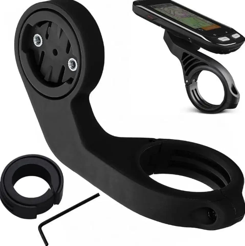 kwmobile Halter für Garmin Edge Halterung - Garmin Halterung Fahrrad - GPS Radcomputer Fahrradhalterung Kunststoff - Fahrradcomputer Mount Schwarz