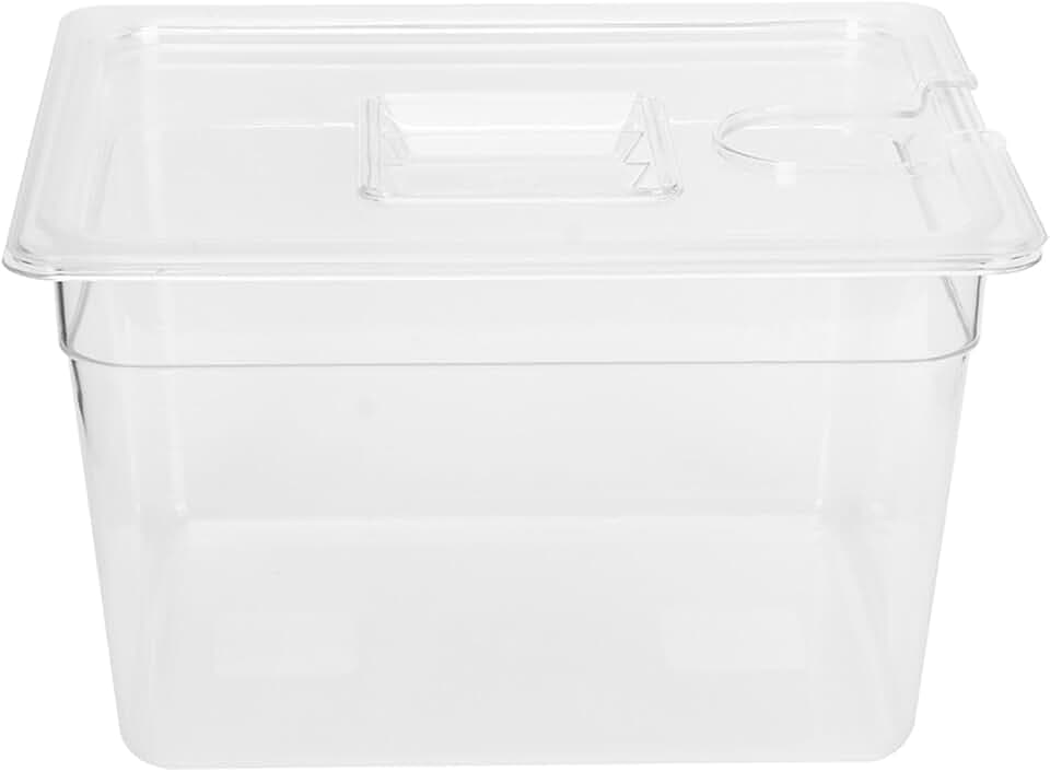 11 L Sous-Vide-Behälter, Zusammenklappbar, mit Scharnier, 265 X 325 X 200 Mm, Sous-Vide-Behälter mit Deckel, Lebensmittelechtes PC-Material für Zirkulator-Küchenkocher