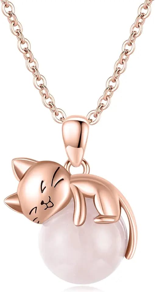 Vadmans Katze Geburtsstein Kette Sterling Silber Katze Anhänger Halskette