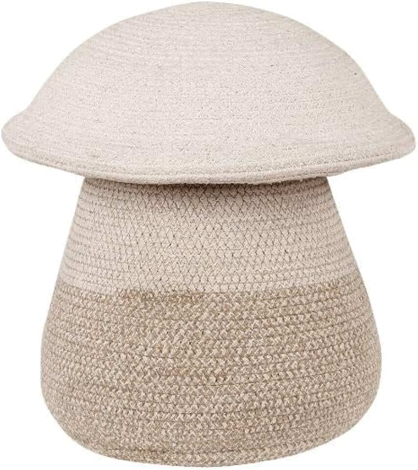Lorena Canals Korb Mama Mushroom 97% Baumwolle 3% andere Fasern -Natur, Leinen, Boden braun- 33x38 cm