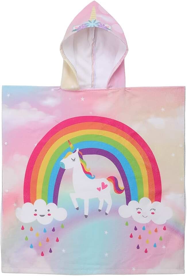 KAKU NANU Badetücher Badehandtuch für Kinder - Exquisites Muster Bademantel Badeponcho für Jungen Mädchen - Cute Handtuch mit Kapuze