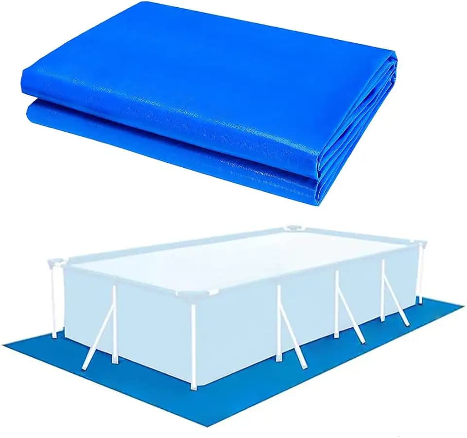 Pool Bodenplane, Rechteckig Pool Ground Tuch, Aufblasbarer Swimmingpool Bodenschutzplane für Aufstellpools & Rahmen Pool (200 * 300cm/78.74 * 118.11in)