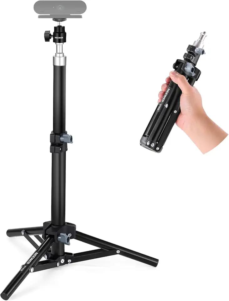 NEEWER Webcam Stativ für Schreibtisch, Mini Tischstativ mit Handyhalterung, kompatibel mit Logitech Anker Emeet Webcam, Ringlicht für Videoaufnahmen, Live Streaming, maximale Tragkraft 1kg, ST45B