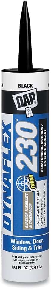 DAP Dynaflex 230 Premium Elastomeric Sealant, Black, 10.1 Oz (7079818280)