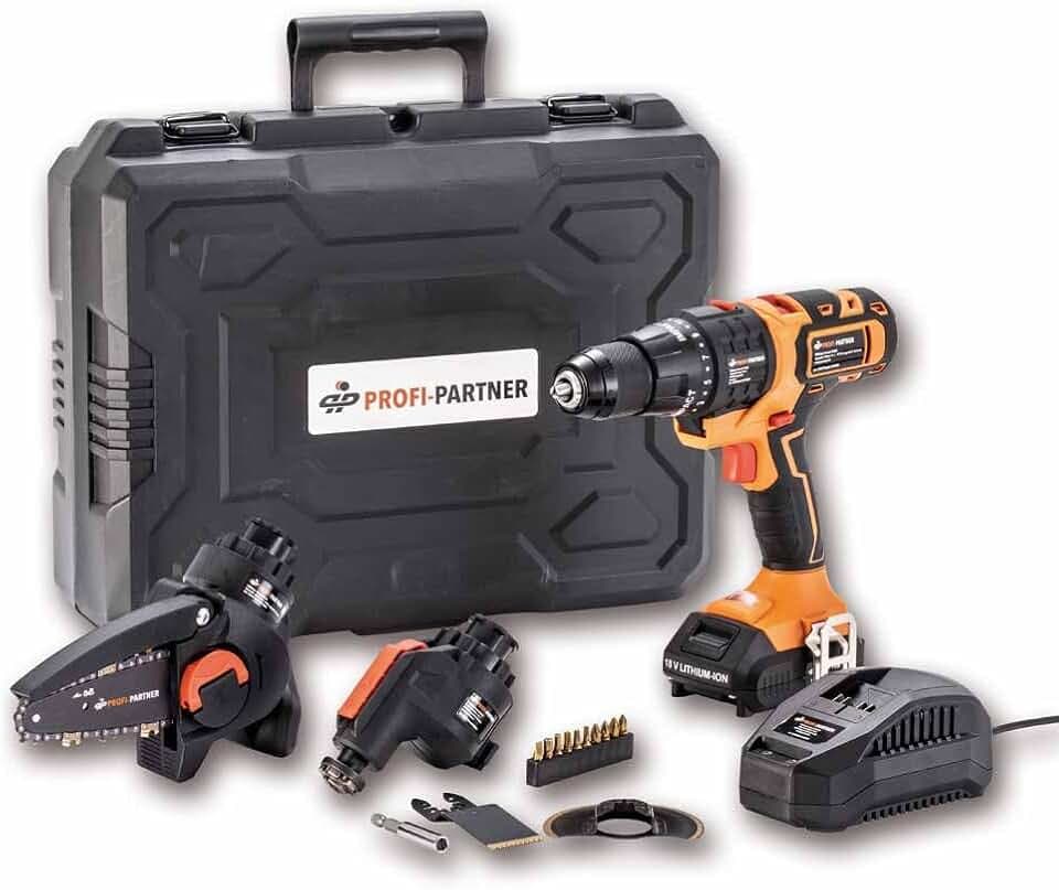 18V Multifunktionswerkzeug-Set, 4-in-1, mit 3 Aufsätzen