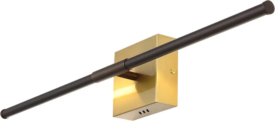JONATHAN Y Makena 28" 1-Light LED Wall Sconce, Oil Rubbed Bronze/Brass Gold