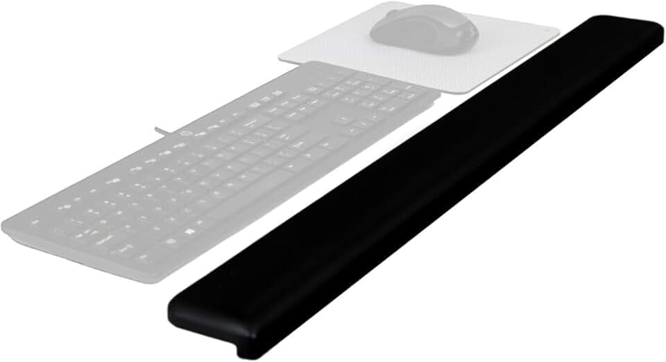 3M Gel Wrist Rest for Standing Desks, Wraps Around Edge of Desk for Comfort, Non-Slip Back Stays in Place (WR200B)
