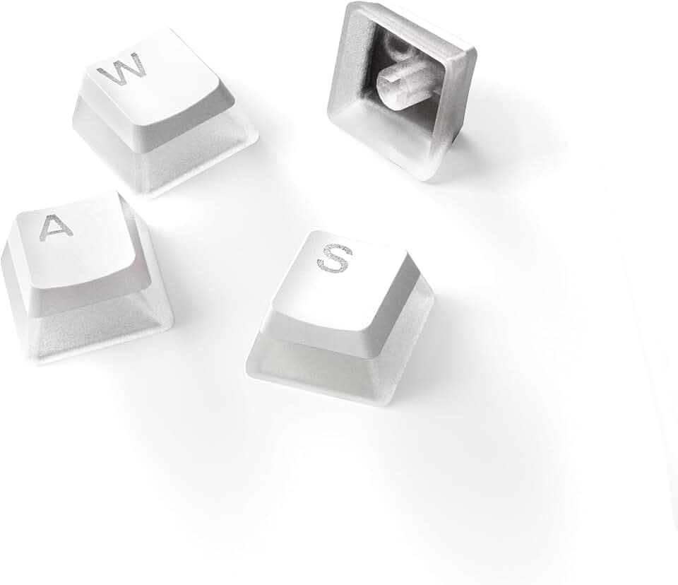 SteelSeries PrismCaps – Double-Shot-Tastenset mit „Pudding“-Optik – Kompatibilität mit allen gängigen mechanischen Tastaturen – MX-Stößel – Weiß (US-Tastaturlayout)