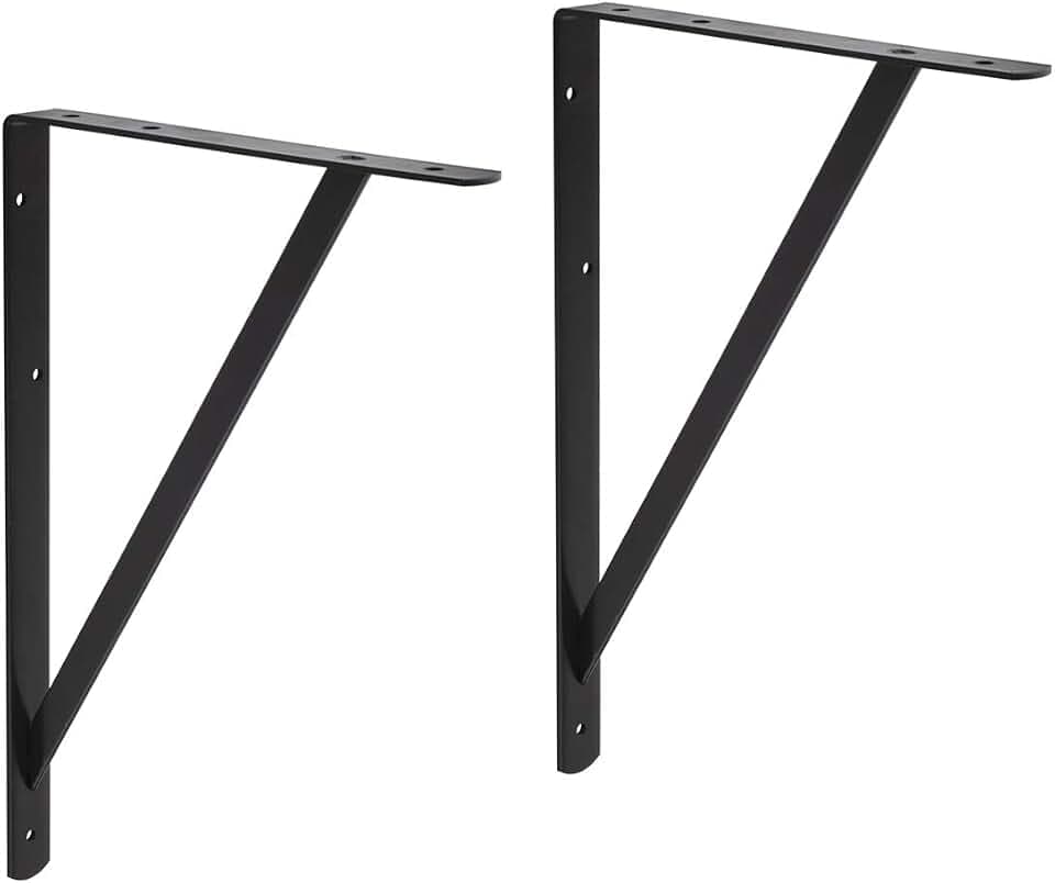 Amazon Basics AB5502 Regalwinkel, 50,8 x 33 cm, Schwarz, 10er-Pack
