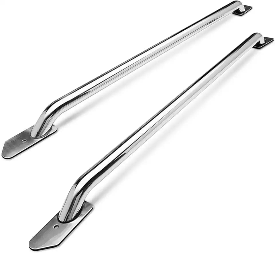 TAC Bed Rails Fit 2014-2026 Chevy Silverado 1500/GMC Sierra 1500 5.5ft Short Bed T304 Stainless Steel Truck Side Rails Off Road Automotive Exterior Accessories (1 Pair)