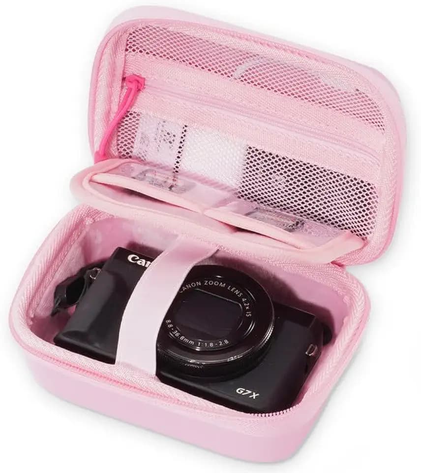 ProCase Hard Shell Digital Camera Case for Canon G7X Mark III -Pink