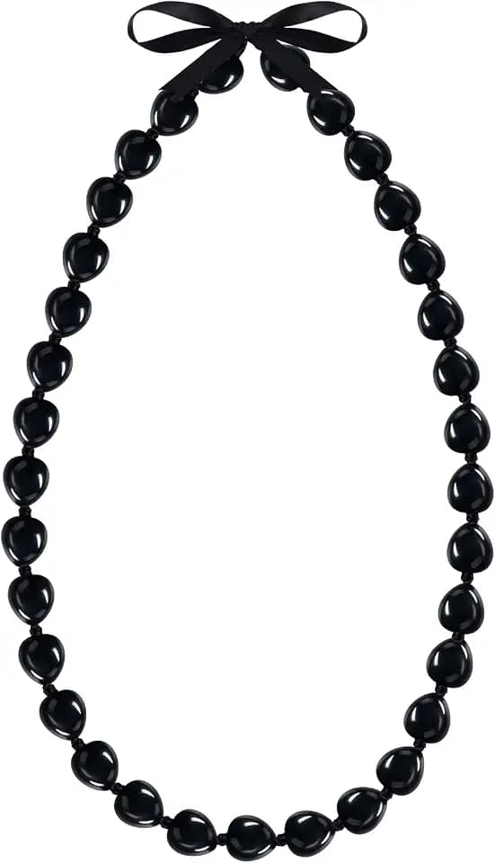 Yinkin 37 in Kukui Nut Lei Necklace Graduation Chunky