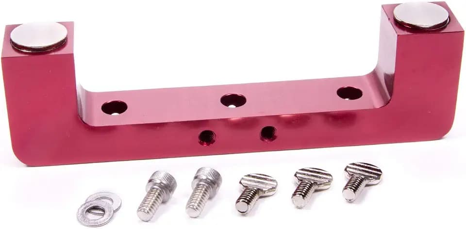 ProForm Deck Bridge, Magnetic, Up to 4-1/2 in Bores, Aluminum, Red Anodized, Each