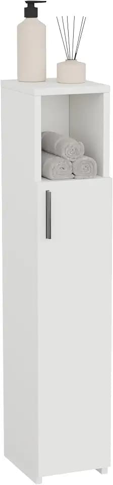 Badschrank Schmal, Badezimmerschrank, Weiß
