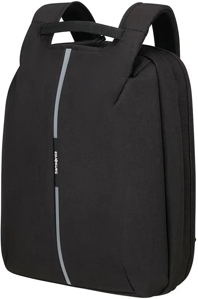 Samsonite Securipak - Reise-Rucksack erweiterbar 15.6 Zoll, 45 cm, 25.5/30 L, Schwarz (Black Steel)