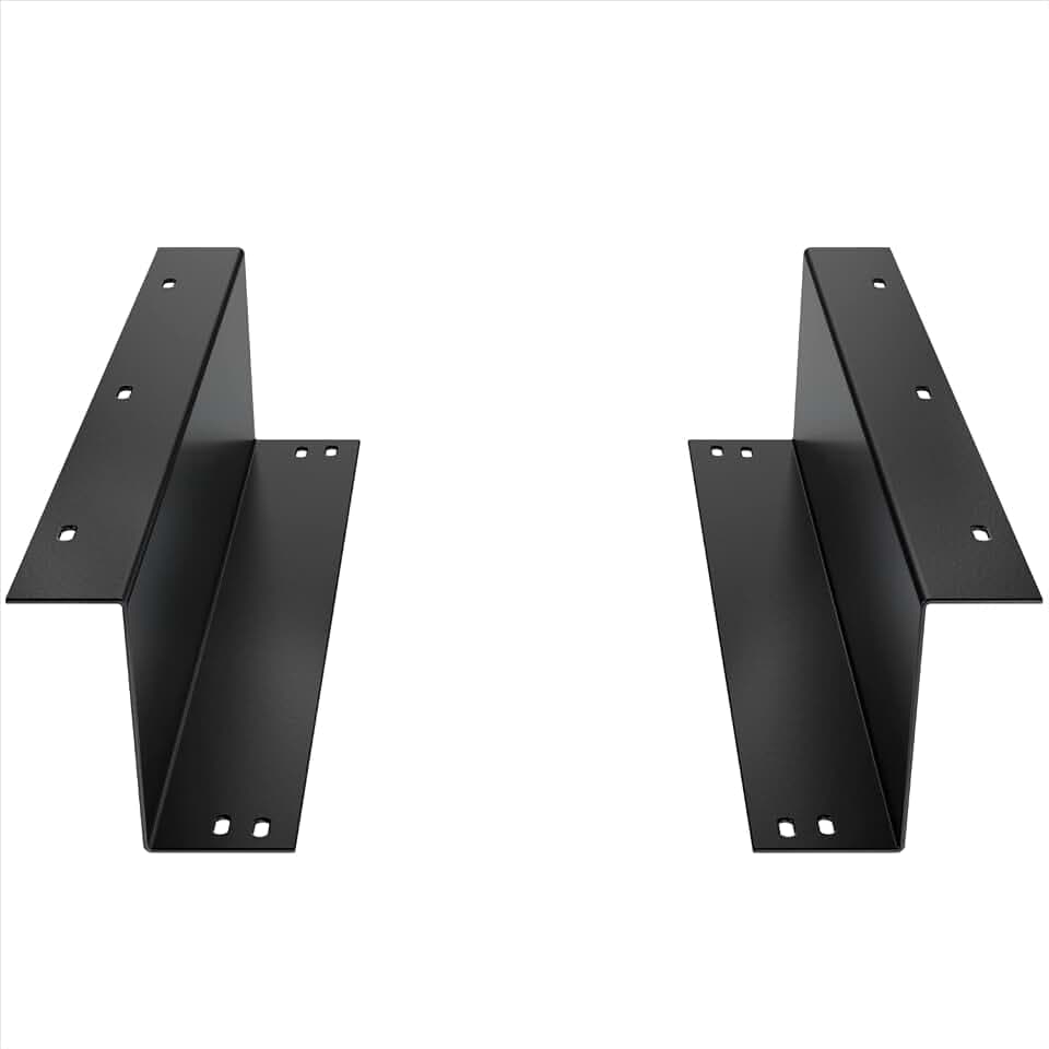 ACROPAQ Montagehalterung für Kassenschublade Unterbau-2xSchienen, für 33cm Kassenladen, Einfache Montage, Robuster Stahl-Montageschiene, Halterung, Kassenlade, Kasse, Geldschublade-09024-33CM, Schwarz