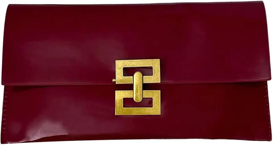 Verdusa Women's Clutch Evening Bags Trendy Envelope Handbag Metallic Purse