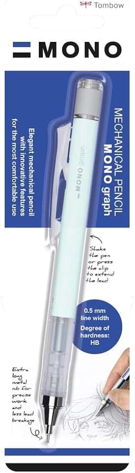 Tombow SH-MG64-BS, Druckbleistift MONO graph, Blister, minzgrün, 1 Stück (1er Pack)